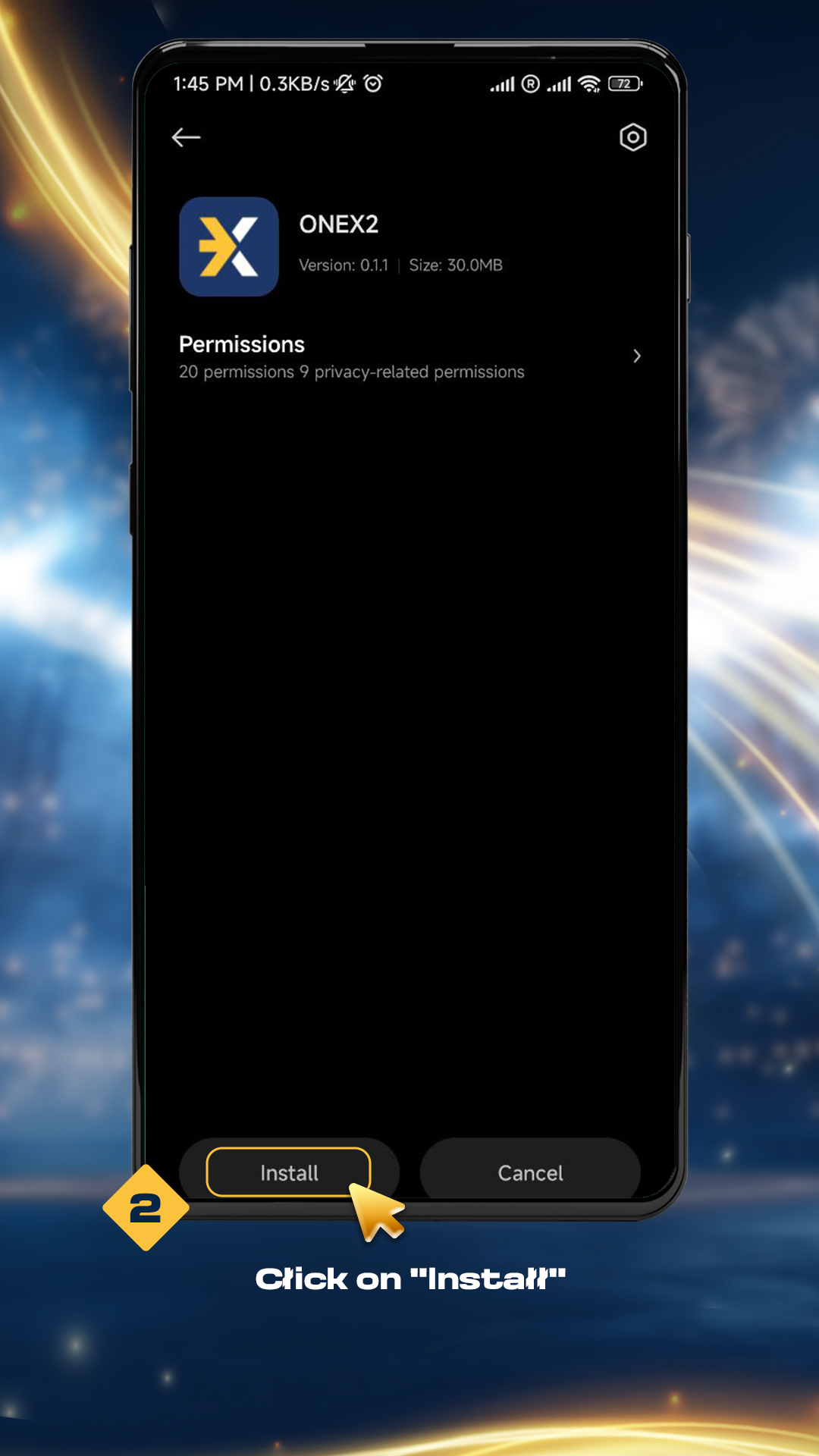 2. Click on "Install"